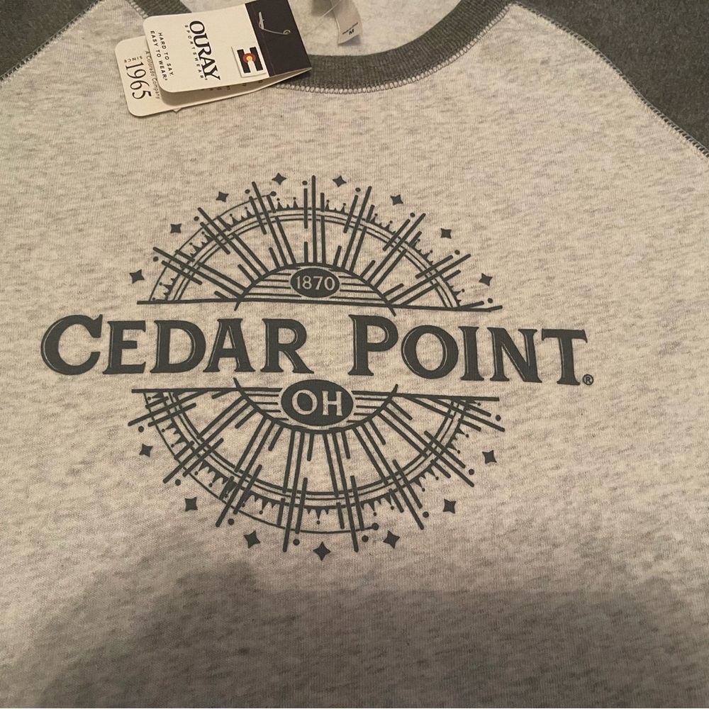Cedar Point 1870 Nautical Gray Sweatshirt NWT Womens Medium